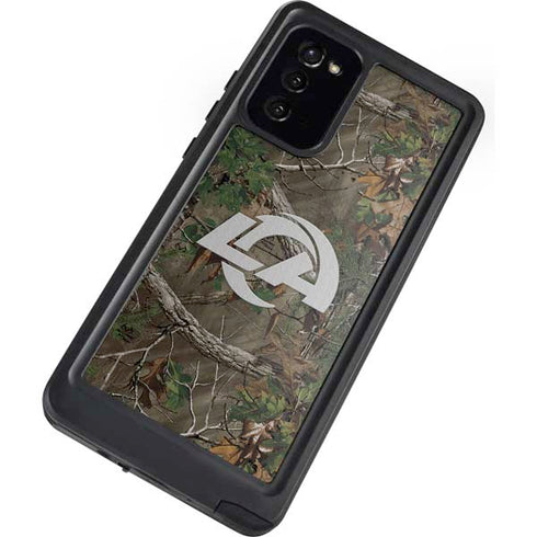NFL Los Angeles Rams Realtree Xtra Green Camo Galaxy Note20 5G Waterproof Case