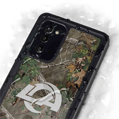 NFL Los Angeles Rams Realtree Xtra Green Camo Galaxy Note20 5G Waterproof Case