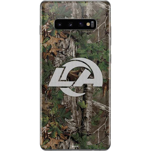 NFL Los Angeles Rams Realtree Xtra Green Camo Galaxy S10 Plus Skin
