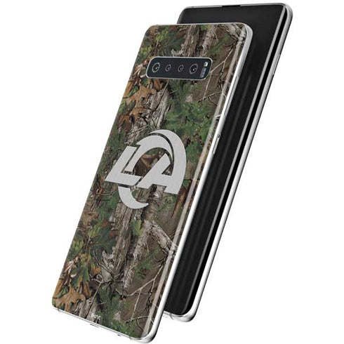 NFL Los Angeles Rams Realtree Xtra Green Camo Galaxy S10 Plus Skin
