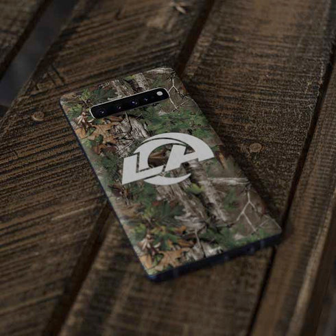 NFL Los Angeles Rams Realtree Xtra Green Camo Galaxy S10 Plus Skin