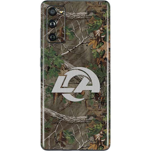 NFL Los Angeles Rams Realtree Xtra Green Camo Galaxy S20 Fan Edition Skin