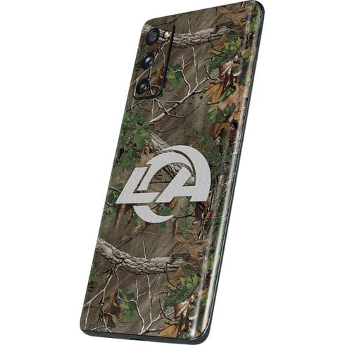 NFL Los Angeles Rams Realtree Xtra Green Camo Galaxy S20 Fan Edition Skin