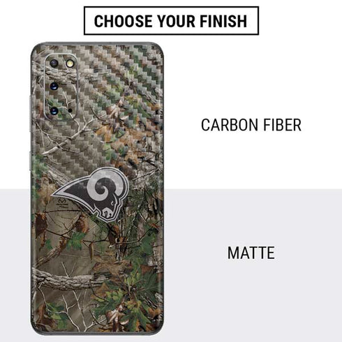 NFL Los Angeles Rams Realtree Xtra Green Camo Galaxy S20 Skin