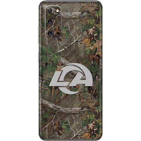 NFL Los Angeles Rams Realtree Xtra Green Camo Galaxy S20 Skin