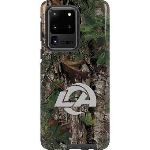 NFL Los Angeles Rams Realtree Xtra Green Camo Galaxy S20 Ultra 5G Pro Case