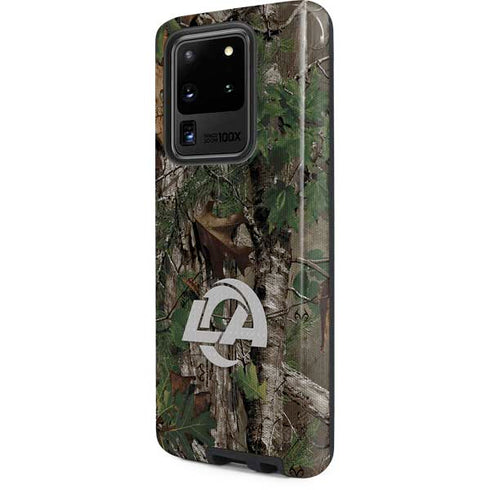 NFL Los Angeles Rams Realtree Xtra Green Camo Galaxy S20 Ultra 5G Pro Case
