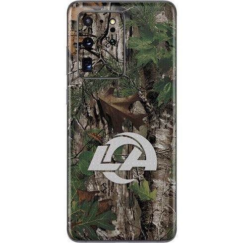 NFL Los Angeles Rams Realtree Xtra Green Camo Galaxy S20 Ultra 5G Skin