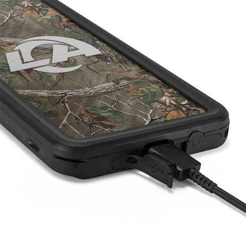 NFL Los Angeles Rams Realtree Xtra Green Camo Galaxy S20 Waterproof Case
