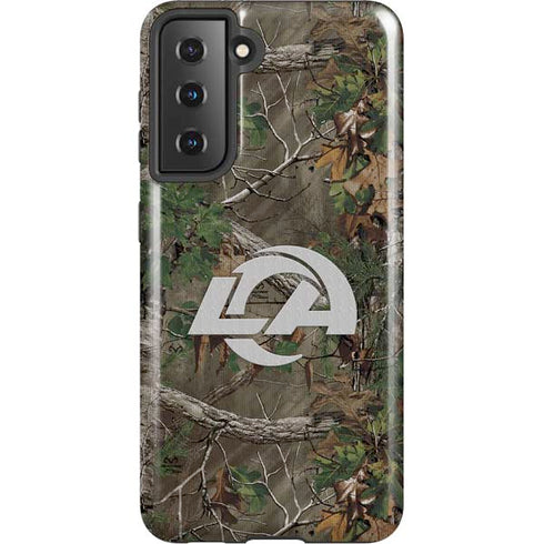NFL Los Angeles Rams Realtree Xtra Green Camo Galaxy S21 5G Pro Case