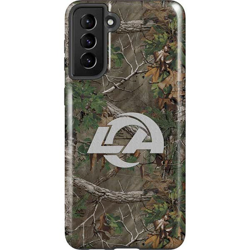 NFL Los Angeles Rams Realtree Xtra Green Camo Galaxy S21 Plus 5G Pro Case