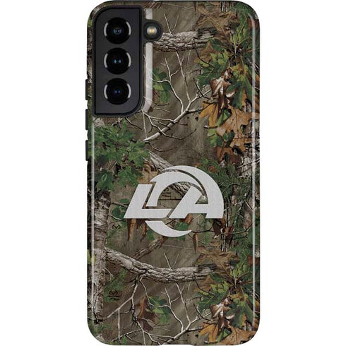 NFL Los Angeles Rams Realtree Xtra Green Camo Galaxy S22 Plus Pro Case