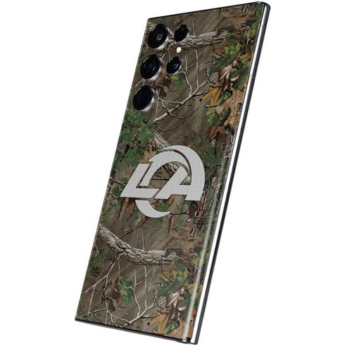 NFL Los Angeles Rams Realtree Xtra Green Camo Galaxy S22 Ultra Skin