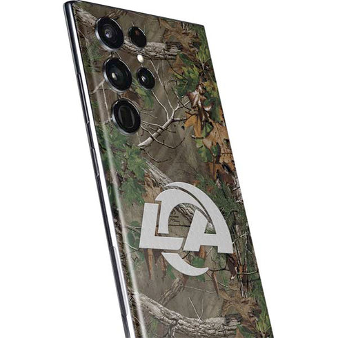 NFL Los Angeles Rams Realtree Xtra Green Camo Galaxy S22 Ultra Skin