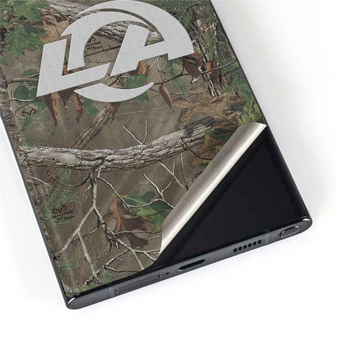 NFL Los Angeles Rams Realtree Xtra Green Camo Galaxy S22 Ultra Skin