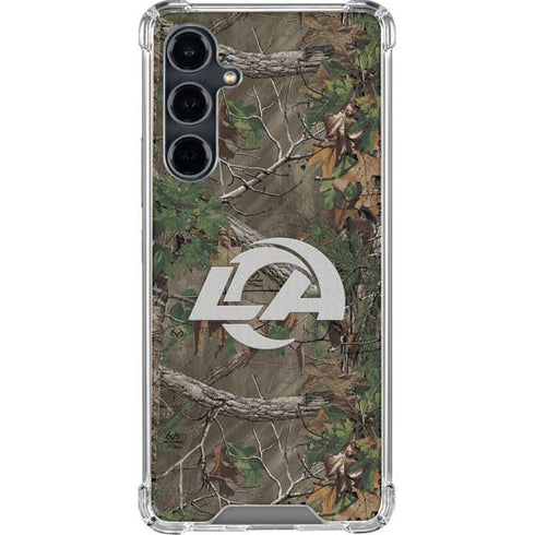 NFL Los Angeles Rams Realtree Xtra Green Camo Galaxy S23 FE Clear Case
