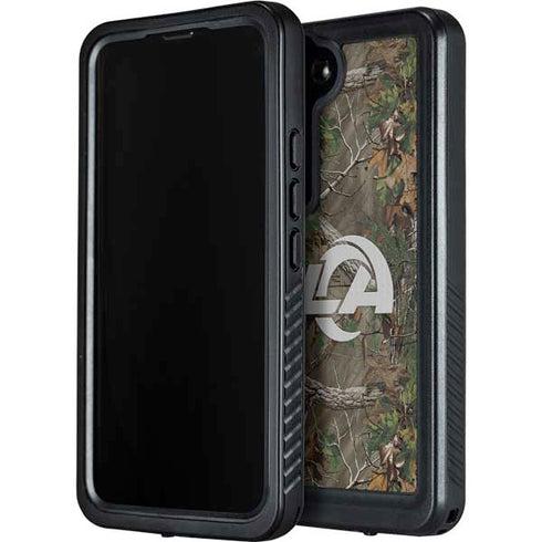 NFL Los Angeles Rams Realtree Xtra Green Camo Galaxy S23 Plus Waterproof Case