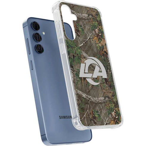 NFL Los Angeles Rams Realtree Xtra Green Camo Galaxy S24 Clear Case