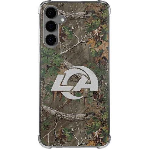 NFL Los Angeles Rams Realtree Xtra Green Camo Galaxy S24 Plus Clear Case