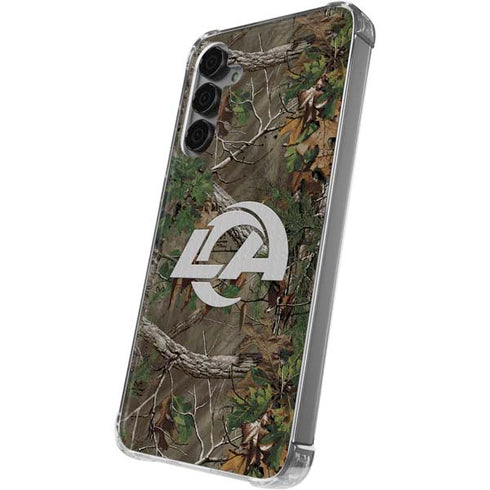 NFL Los Angeles Rams Realtree Xtra Green Camo Galaxy S24 Plus Clear Case