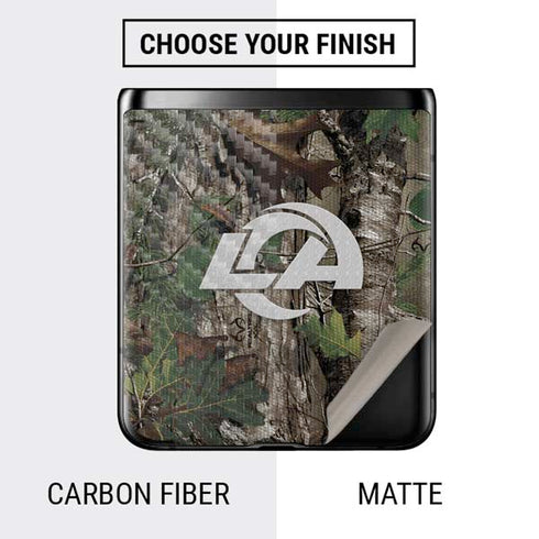 NFL Los Angeles Rams Realtree Xtra Green Camo Galaxy Z Flip Skin