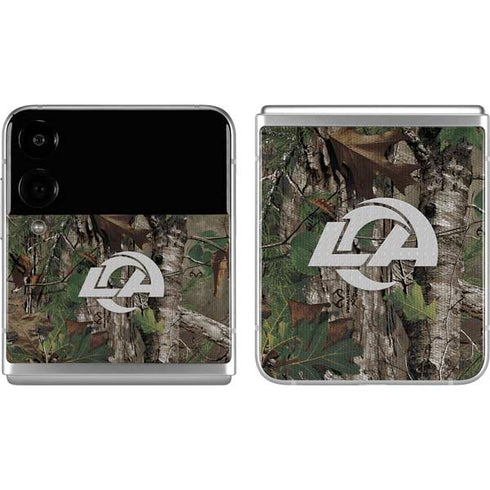 NFL Los Angeles Rams Realtree Xtra Green Camo Galaxy Z Flip4 5G Skin