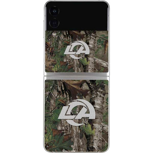 NFL Los Angeles Rams Realtree Xtra Green Camo Galaxy Z Flip4 5G Skin