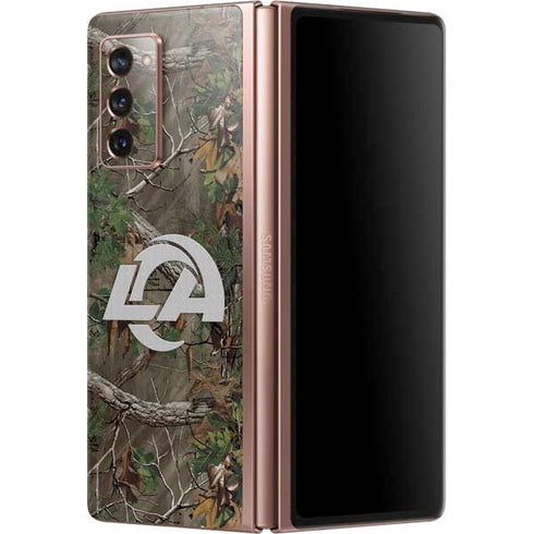 NFL Los Angeles Rams Realtree Xtra Green Camo Galaxy Z Fold2 5G Skin