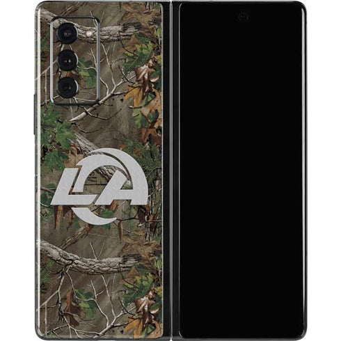 NFL Los Angeles Rams Realtree Xtra Green Camo Galaxy Z Fold2 5G Skin