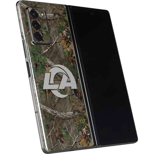 NFL Los Angeles Rams Realtree Xtra Green Camo Galaxy Z Fold2 5G Skin