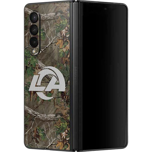 NFL Los Angeles Rams Realtree Xtra Green Camo Galaxy Z Fold3 5G Skin