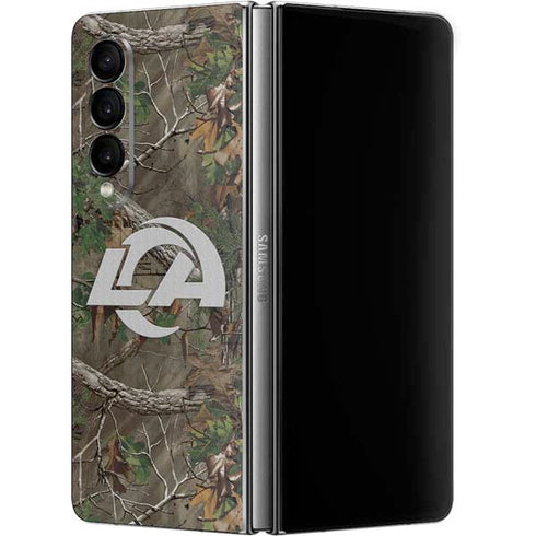 NFL Los Angeles Rams Realtree Xtra Green Camo Galaxy Z Fold4 5G Skin