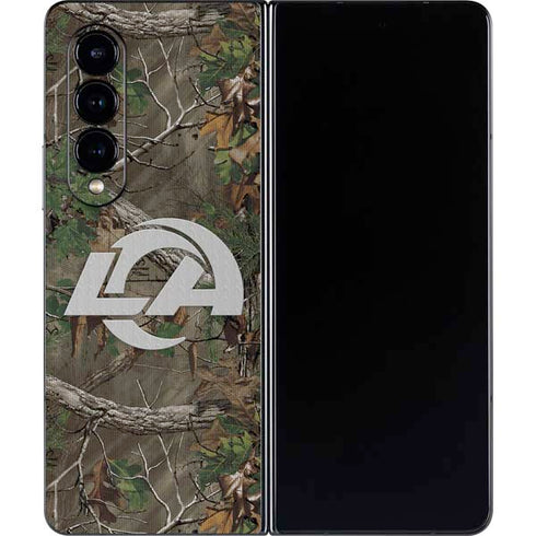 NFL Los Angeles Rams Realtree Xtra Green Camo Galaxy Z Fold4 5G Skin