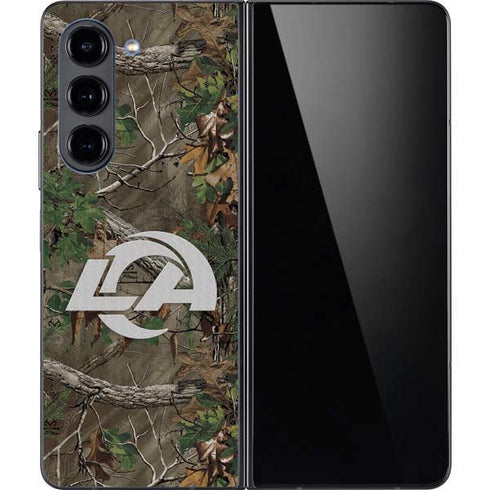 NFL Los Angeles Rams Realtree Xtra Green Camo Galaxy Z Fold5 5G Skin
