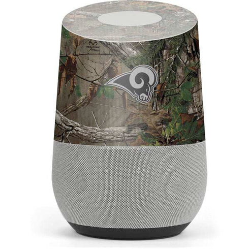 NFL Los Angeles Rams Realtree Xtra Green Camo Google Home Skin