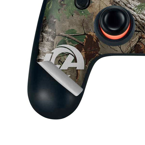 NFL Los Angeles Rams Realtree Xtra Green Camo Google Stadia Controller Skin