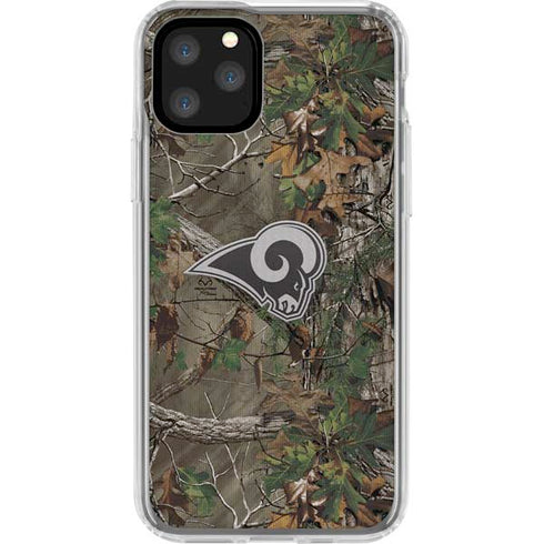 NFL Los Angeles Rams Realtree Xtra Green Camo iPhone 11 Pro Clear Case
