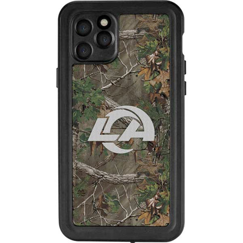 NFL Los Angeles Rams Realtree Xtra Green Camo iPhone 11 Pro Waterproof Case