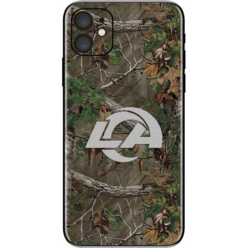 NFL Los Angeles Rams Realtree Xtra Green Camo iPhone 11 Skin