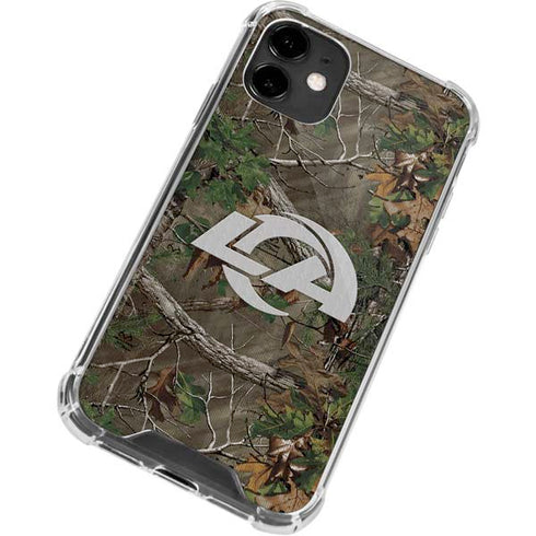 NFL Los Angeles Rams Realtree Xtra Green Camo iPhone 12 Mini Clear Case
