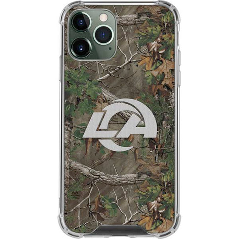 NFL Los Angeles Rams Realtree Xtra Green Camo iPhone 12 Pro Max Clear Case