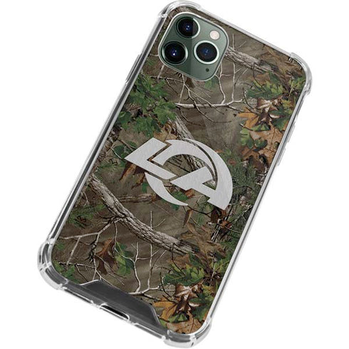 NFL Los Angeles Rams Realtree Xtra Green Camo iPhone 12 Pro Max Clear Case