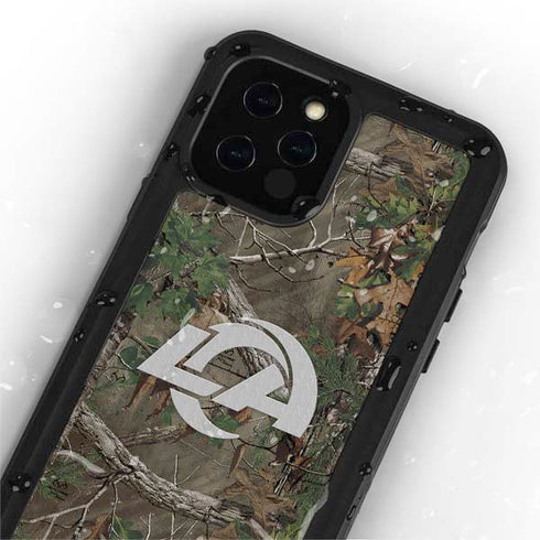NFL Los Angeles Rams Realtree Xtra Green Camo iPhone 12 Pro Waterproof Case
