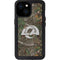 NFL Los Angeles Rams Realtree Xtra Green Camo iPhone 13 Mini Waterproof Case