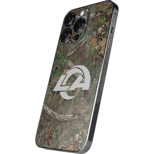 NFL Los Angeles Rams Realtree Xtra Green Camo iPhone 13 Pro Skin
