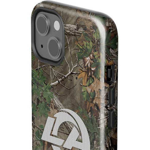 NFL Los Angeles Rams Realtree Xtra Green Camo iPhone 15 Plus Impact Case