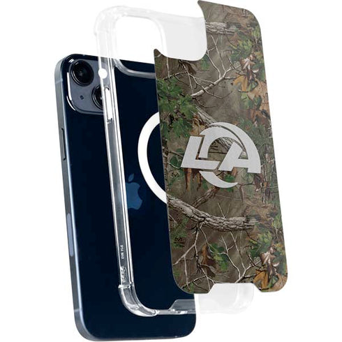 NFL Los Angeles Rams Realtree Xtra Green Camo iPhone 15 Plus MagSafe Case