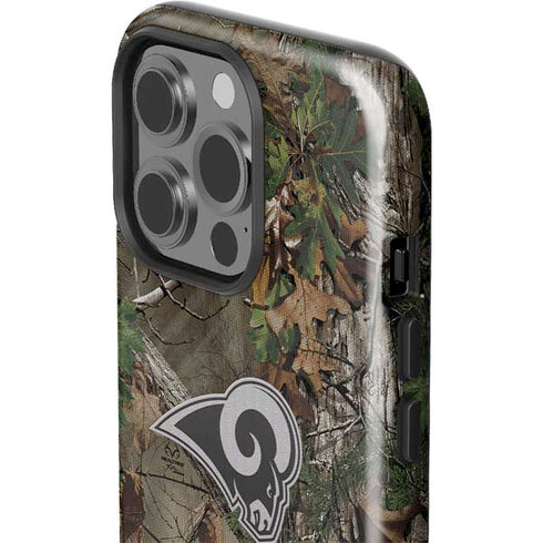 NFL Los Angeles Rams Realtree Xtra Green Camo iPhone 15 Pro Impact Case