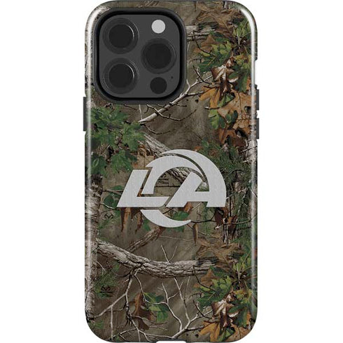 NFL Los Angeles Rams Realtree Xtra Green Camo iPhone 15 Pro Impact Case