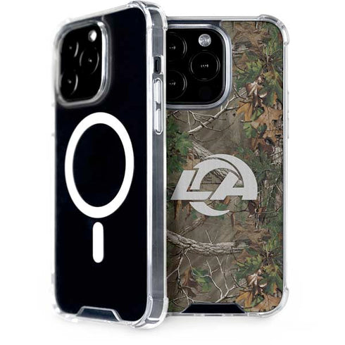 NFL Los Angeles Rams Realtree Xtra Green Camo iPhone 15 Pro MagSafe Case